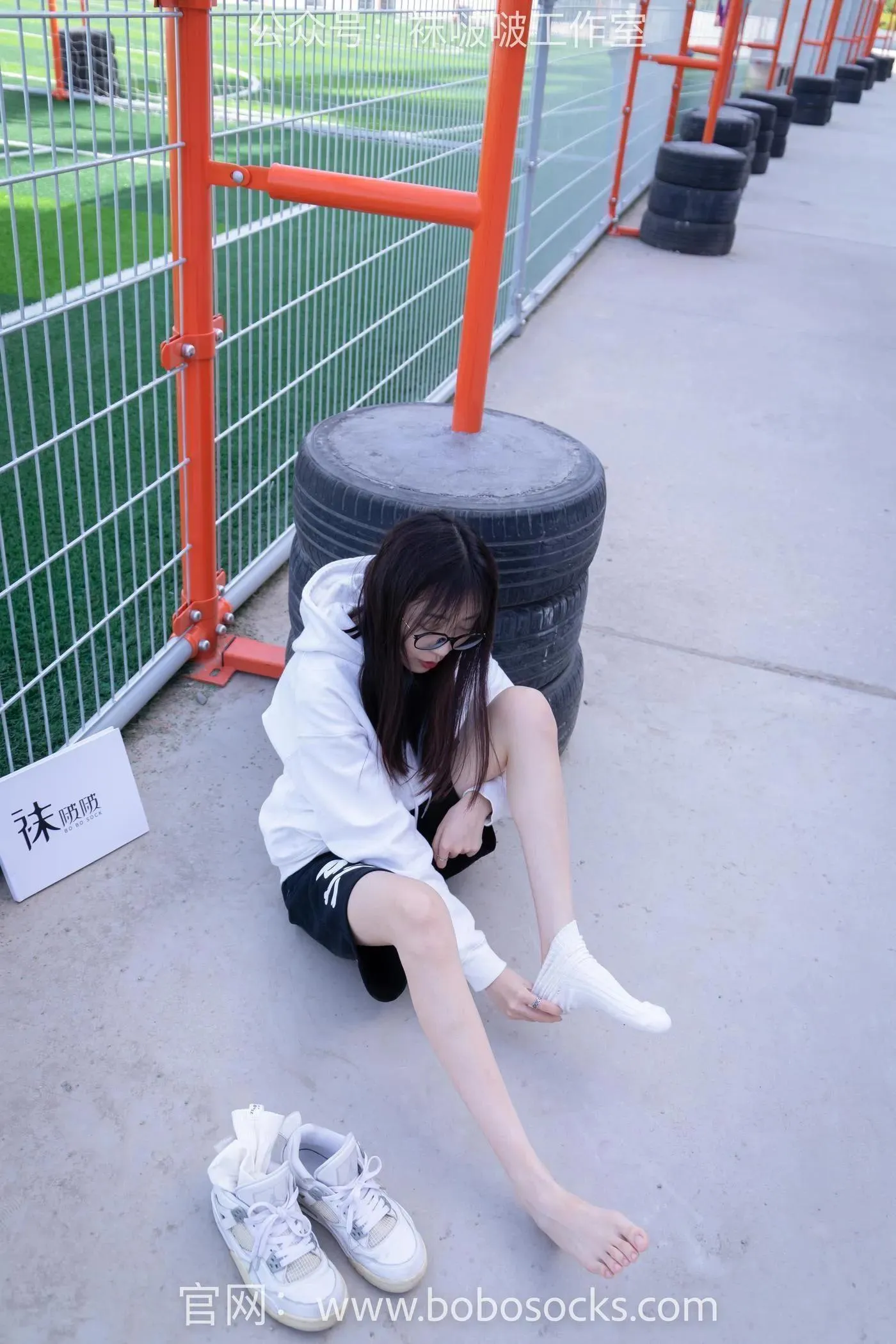 [BoBoSocks袜啵啵]NO.103 稚予-AJ篮球鞋、白棉袜、裸足 [134P]插图